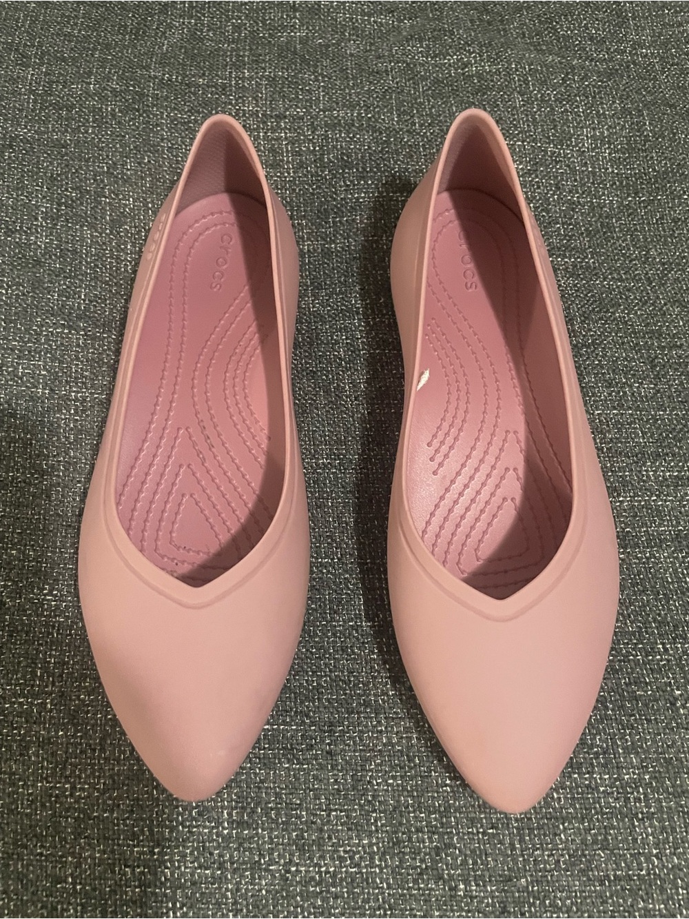 Crocs Brooklyn Pointed Flats Pink, Size 7